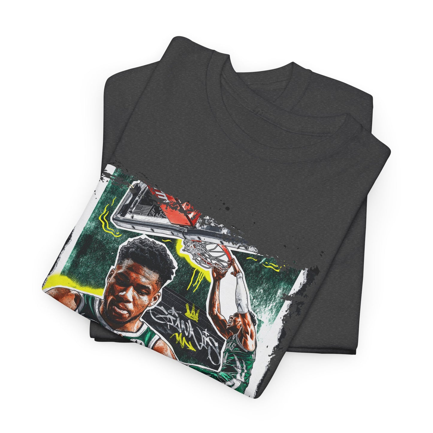 Greek Freak Unisex Heavy Cotton Tee - Basketball Hero Graphic T-Shirt