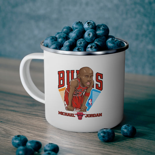 Michael Jordan Breather Pose Space For Air Enamel Camping Mug