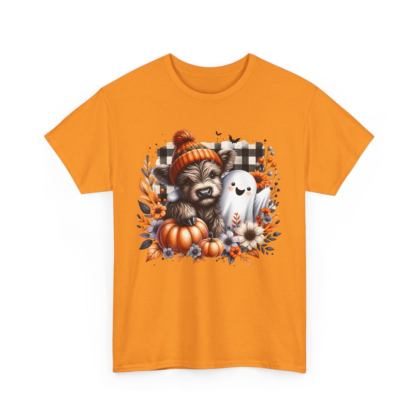 Fall Baby Cow Halloween Unisex Heavy Cotton Tee