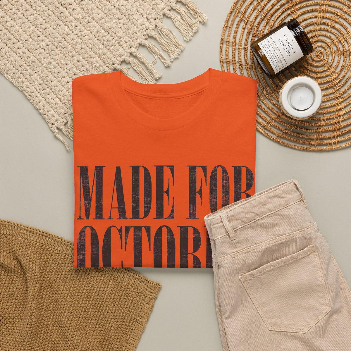 Made for October T-Shirt — Fall Birthday Shirt