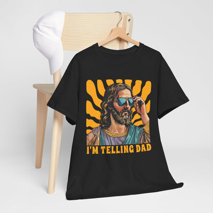 Jesus Dad Joke Unisex Heavy Cotton Tee, Funny T-Shirt for Dads, Gift for Father's Day, Dad Humor Shirt, Cool Graphic Tee
