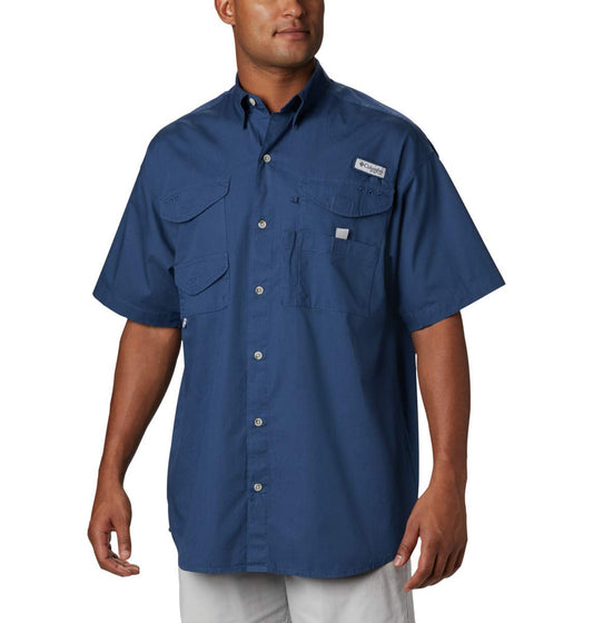 Columbia Men’s PFG Bonehead Short Sleeve Fishing Shirt, 100% Cotton, Carbon, Large