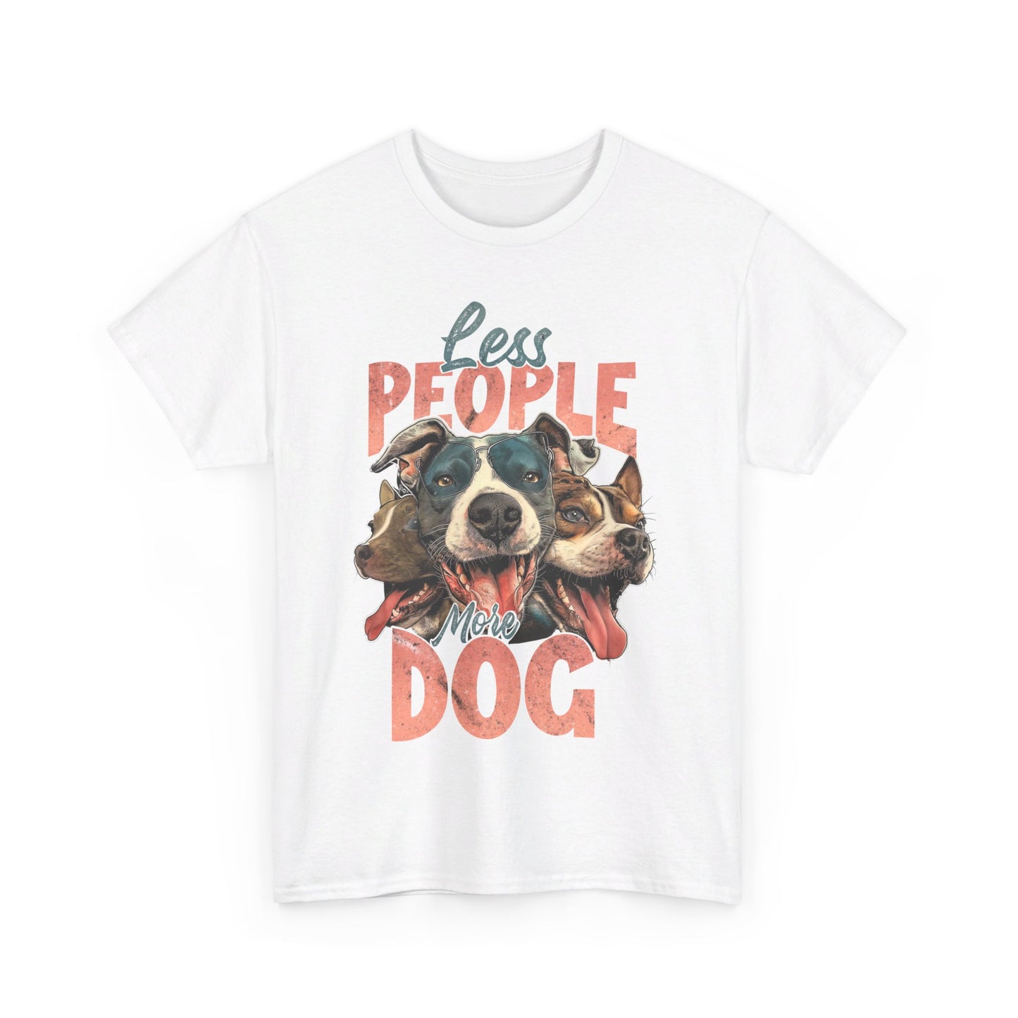 Less People More Dog Unisex Heavy Cotton Tee