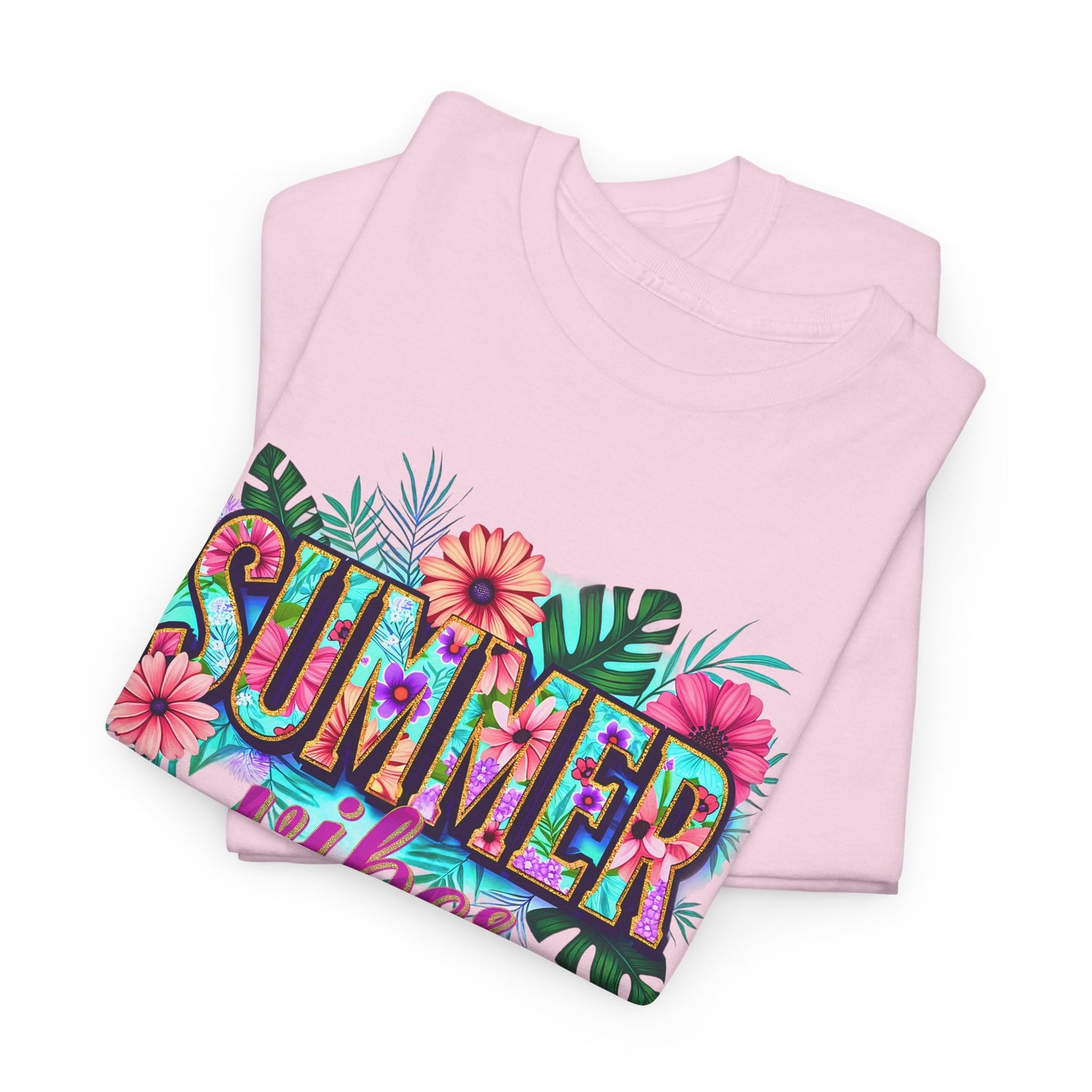 Summer Vibes Unisex Tee, Casual T-Shirt for Beach Days, Summer Outfits, Gift for Friends, Vacation Wear, Floral Graphic Shirt