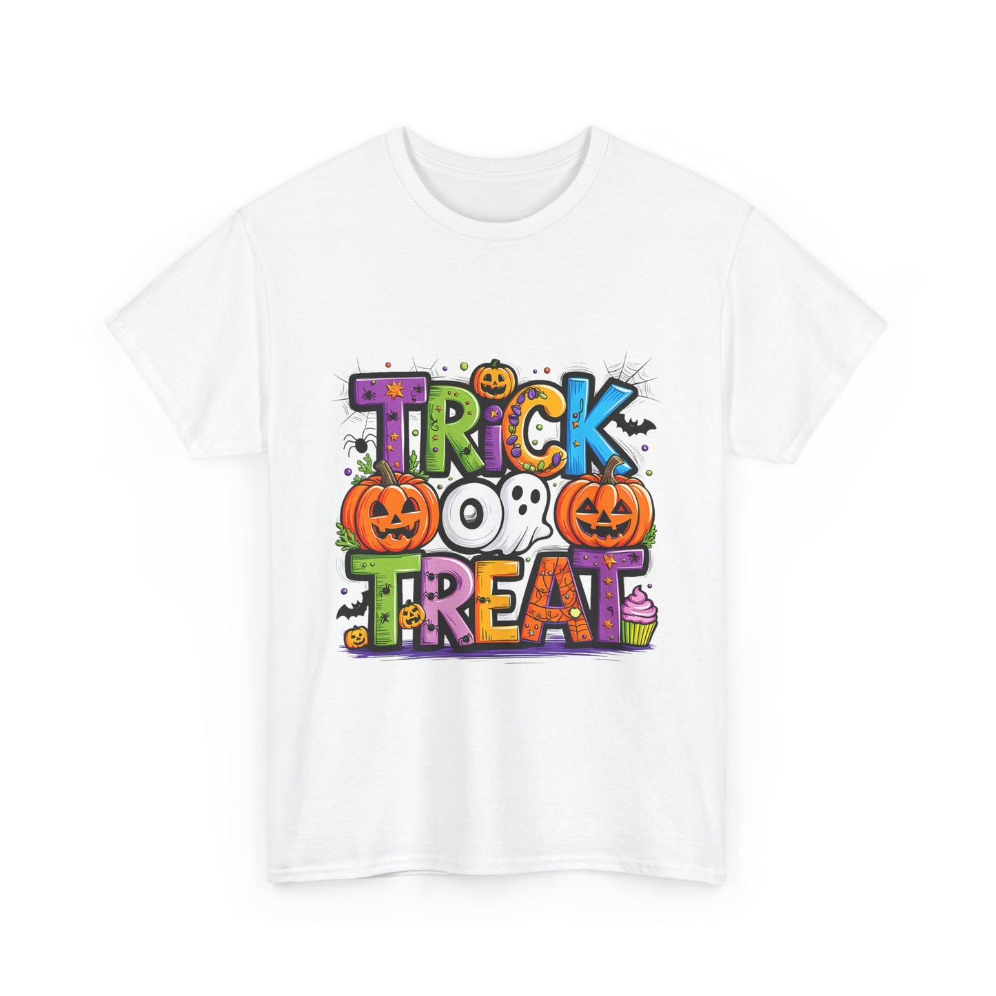 Trick Or Treat Halloween Unisex Heavy Cotton Tee
