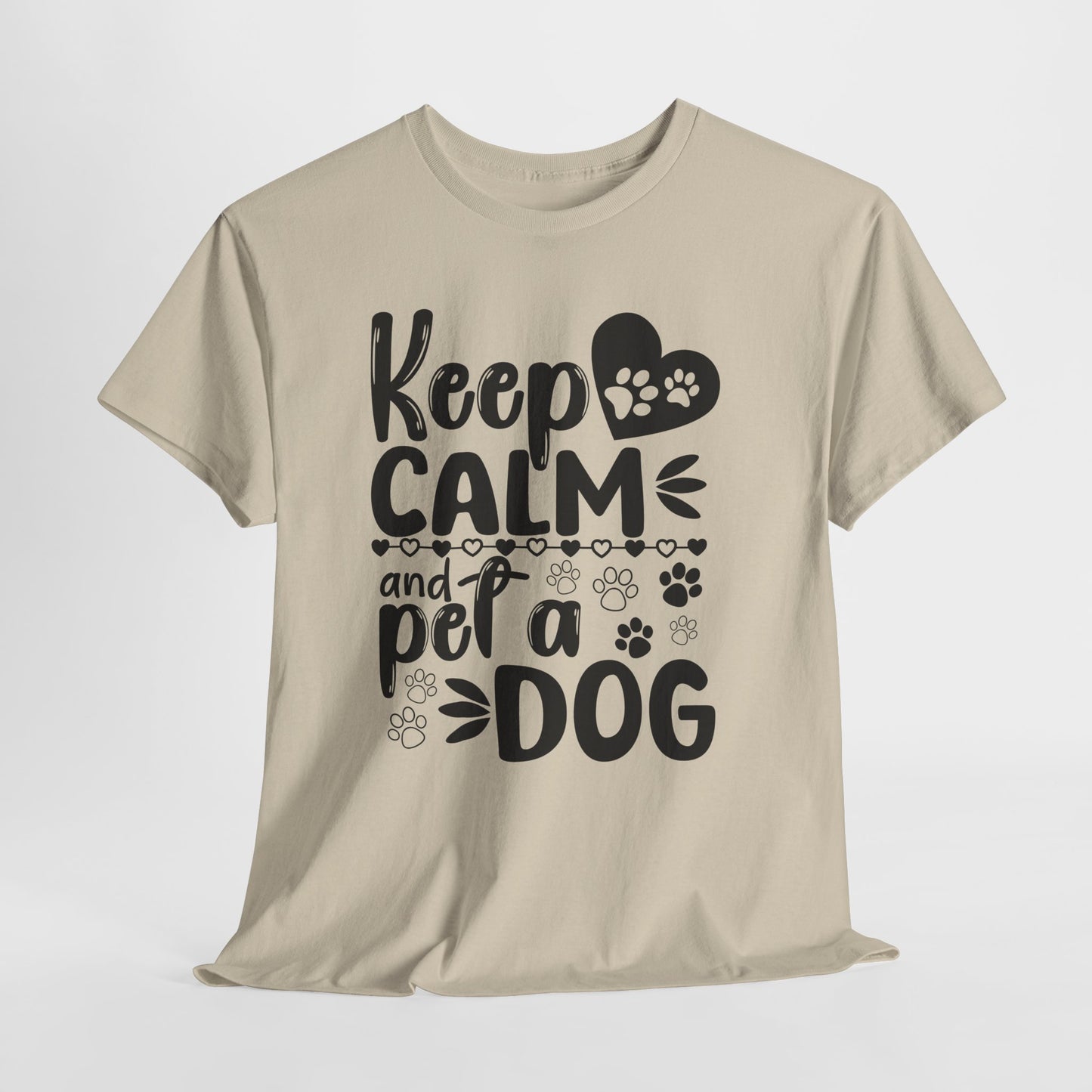 Keep Calm and Pet a Dog Unisex Heavy Cotton Tee - Dog Lover Gift, Pet Themed Apparel, Funny T-Shirt for Dog Owners, Animal Lover [...]