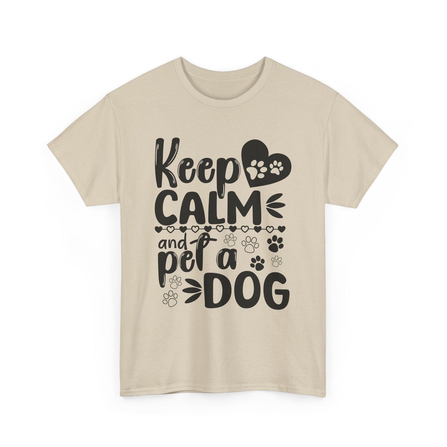 Keep Calm and Pet a Dog Unisex Heavy Cotton Tee - Dog Lover Gift, Pet Themed Apparel, Funny T-Shirt for Dog Owners, Animal Lover [...]