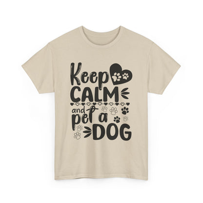 Keep Calm and Pet a Dog Unisex Heavy Cotton Tee - Dog Lover Gift, Pet Themed Apparel, Funny T-Shirt for Dog Owners, Animal Lover [...]