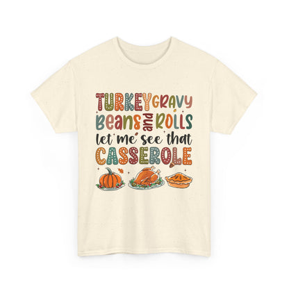 Turkey Gravy Casserole Unisex Heavy Cotton Tee