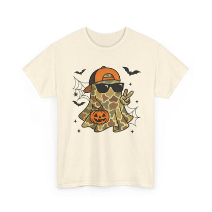 Halloween Peace Ghost Tee - Unisex Heavy Cotton