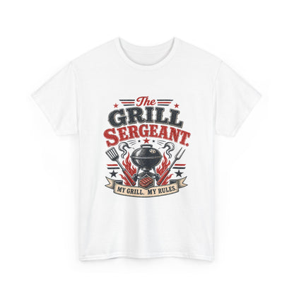 Grill Sergeant T-Shirt - "My Grill, My Rules" BBQ Tee for Grill Masters