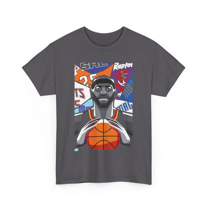 Vince Carter Tribute Basketball Graphic Tee, Unisex Heavy Cotton T-Shirt, Sports Fan Apparel, Gift for Athletes, Casual Streetwear, Anime Basketball Art