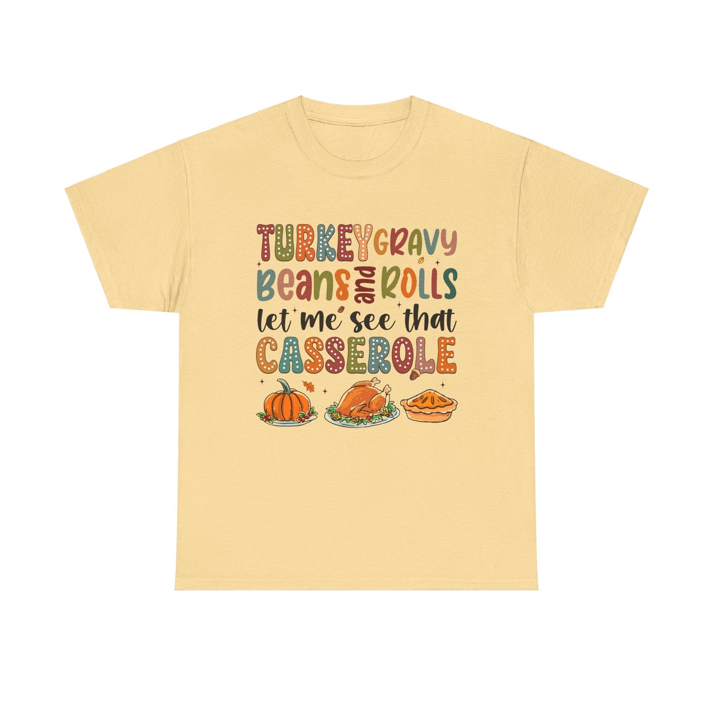 Turkey Gravy Casserole Unisex Heavy Cotton Tee