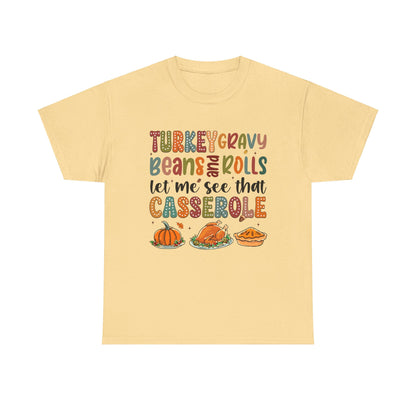 Turkey Gravy Casserole Unisex Heavy Cotton Tee