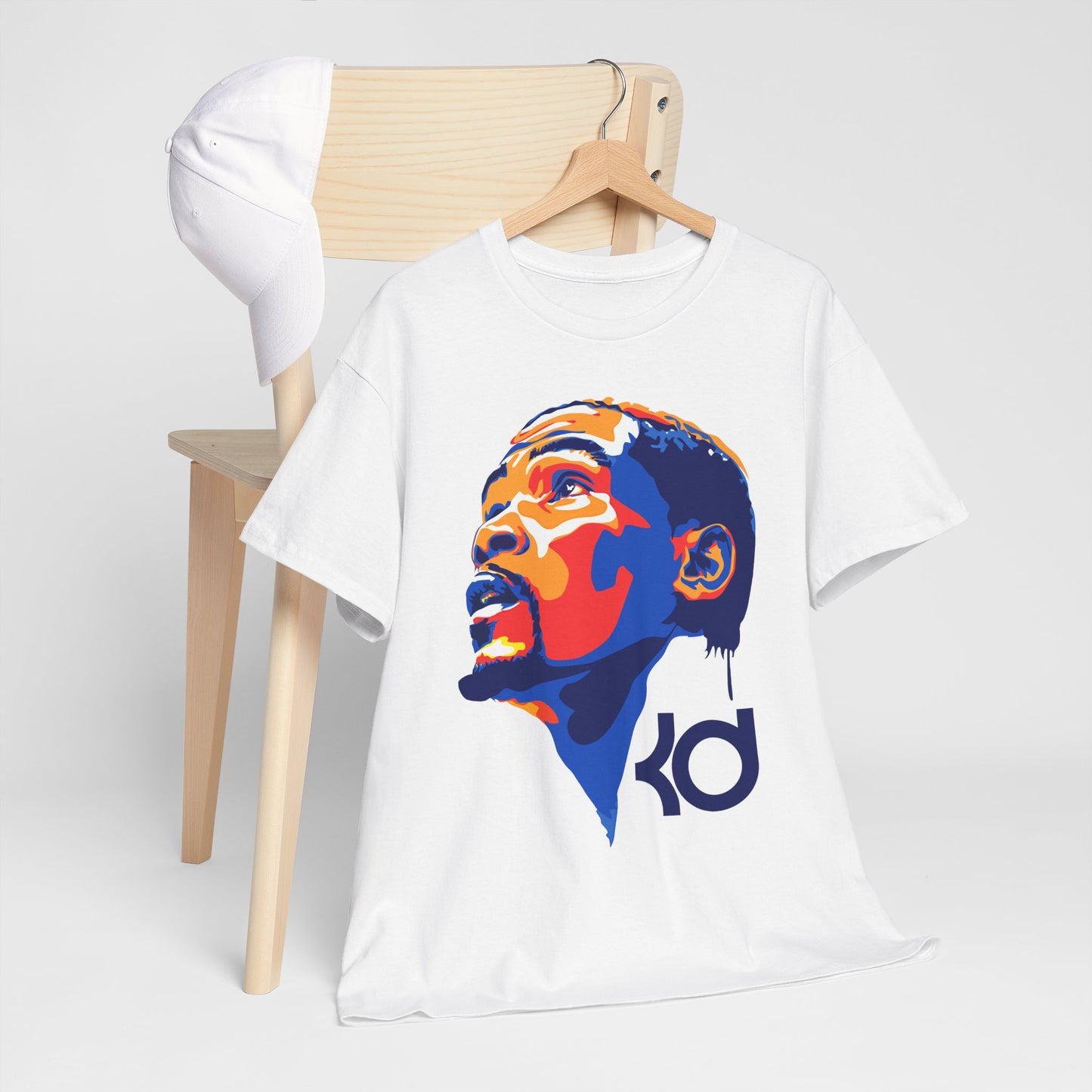 Kevin Durant KD Inspired Unisex Heavy Cotton Tee, Sports Fan Shirt, Basketball Apparel, Gift for Athletes, Streetwear Style
