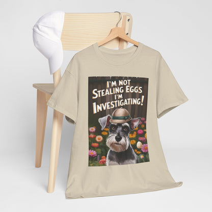 I'm Not Stealing Eggs, I'm Investigating! Funny Dog Investigation Tee Unisex Heavy Cotton Tee