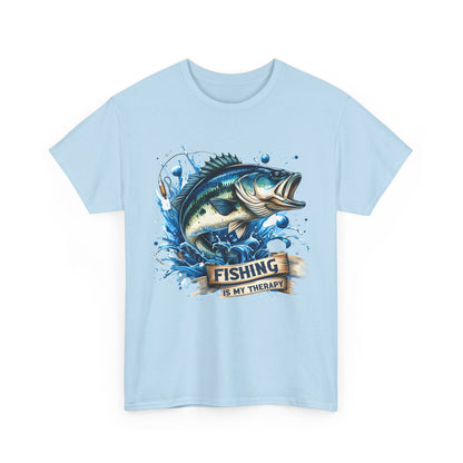 Fishing Is My Therapy Unisex Heavy Cotton Tee