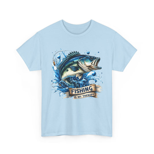 Fishing Is My Therapy Unisex Heavy Cotton Tee
