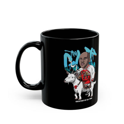 Michael Jordan Goat Fire Ball Black Mug (11oz, 15oz)