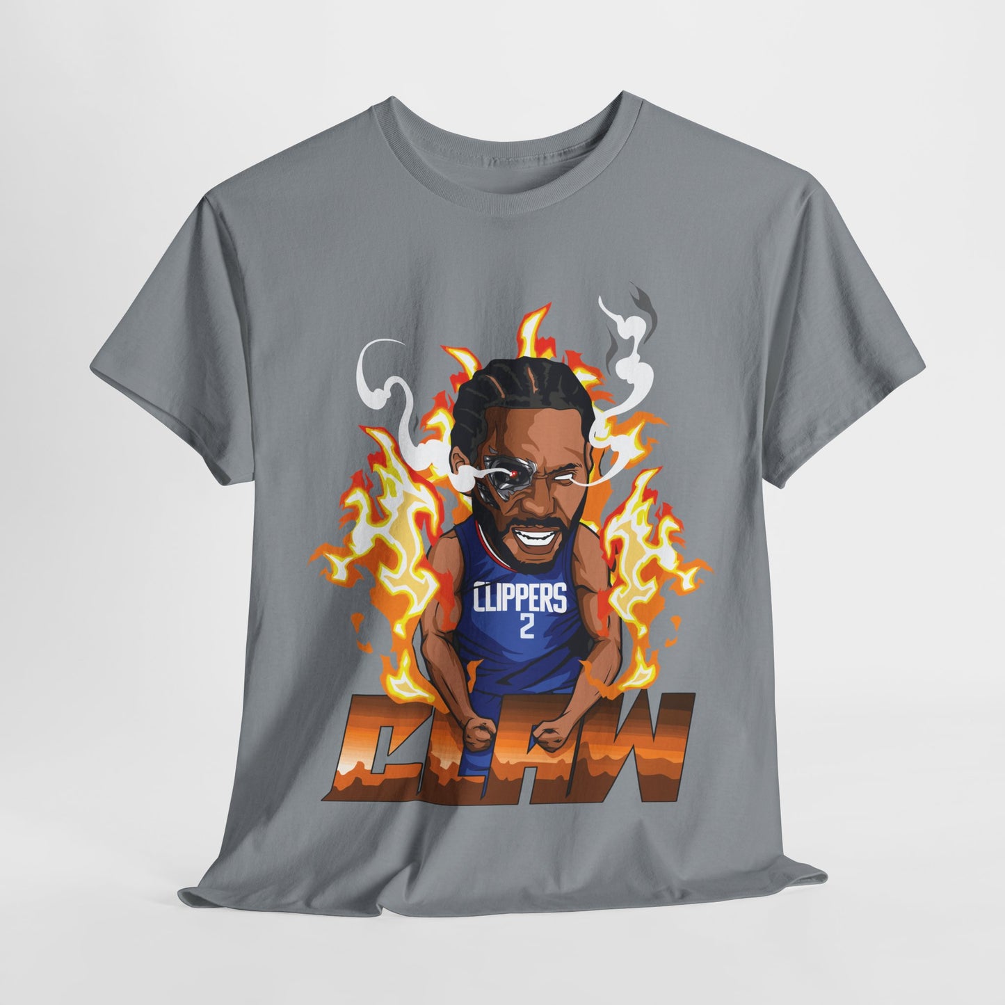 Claw Fire Emoji Unisex Heavy Cotton Tee, Basketball Fan Shirt, Sports Apparel, Gift for Him, Graphic Tee, Game Day Outfit
