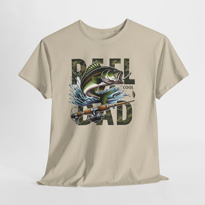 Fishing T‑Shirt — 'Reel Dad' Graphic Tee with Fish & Rod (Father's Day Gift)