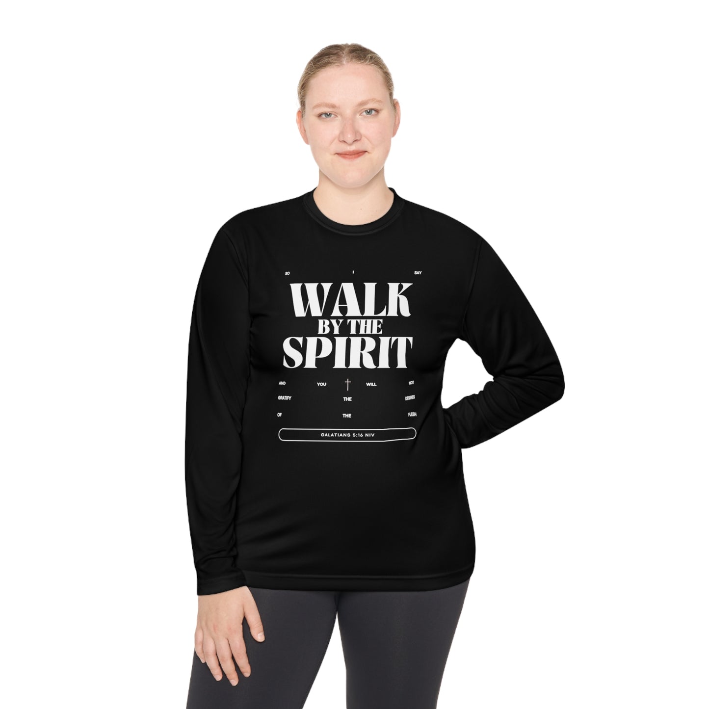 Spiritual Lightweight Long Sleeve Tee Walk By Spirit