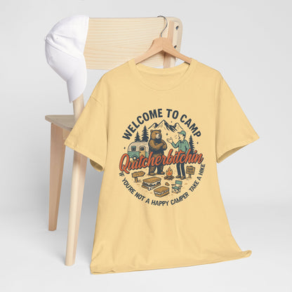 Welcome To Camp Vintage Camping Tee, Welcome to Camp Shirt, Happy Camper Gift, Outdoor Adventure Apparel, Unisex Heavy Cotton T-Shirt