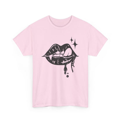 Vampire Sassy Lips Unisex Heavy Cotton Tee