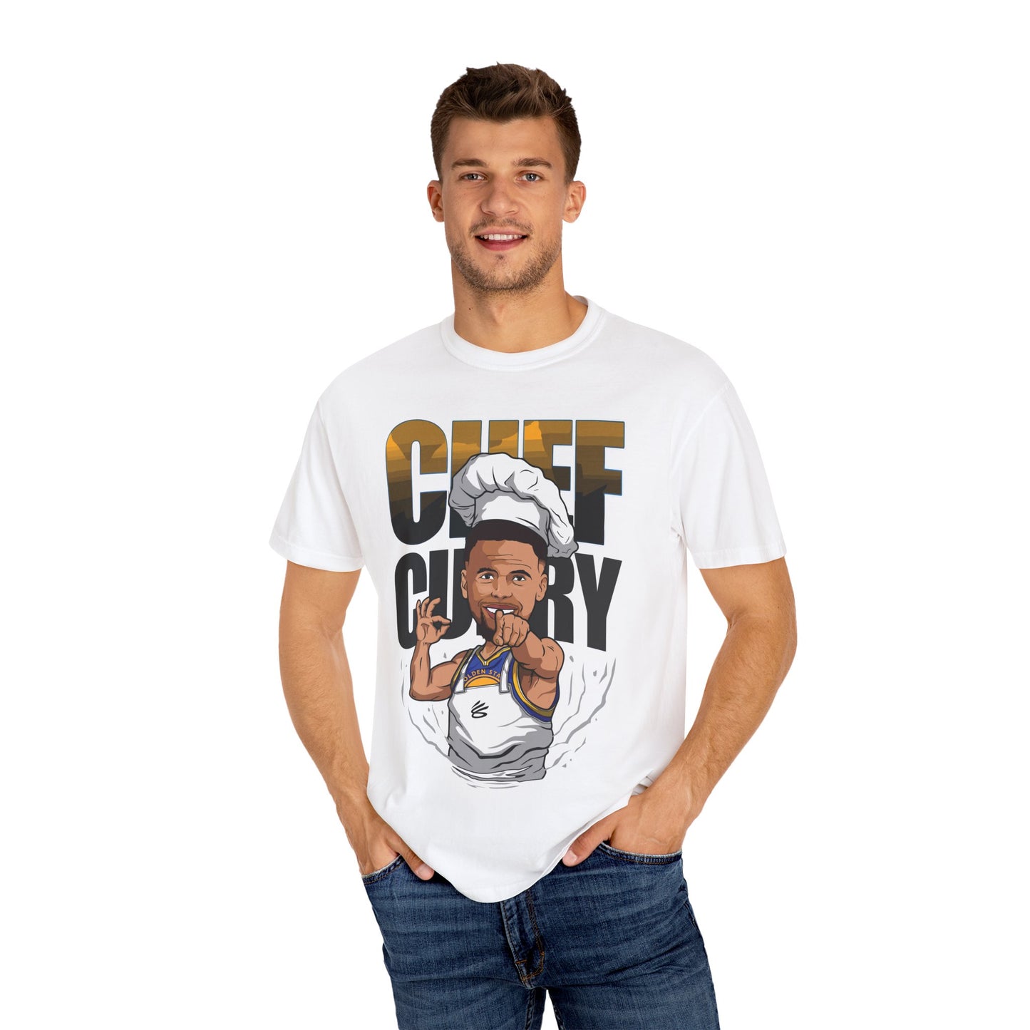 Chef Curry Unisex Garment-Dyed T-Shirt - Perfect for Foodies and Superstar Chefs!