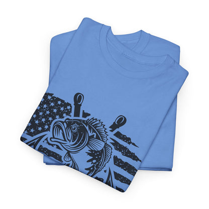Patriotic Fishing Tee for Outdoors Lovers