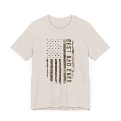 Best Dad Ever Unisex Jersey Tee - Patriotic Father’s Day Gift