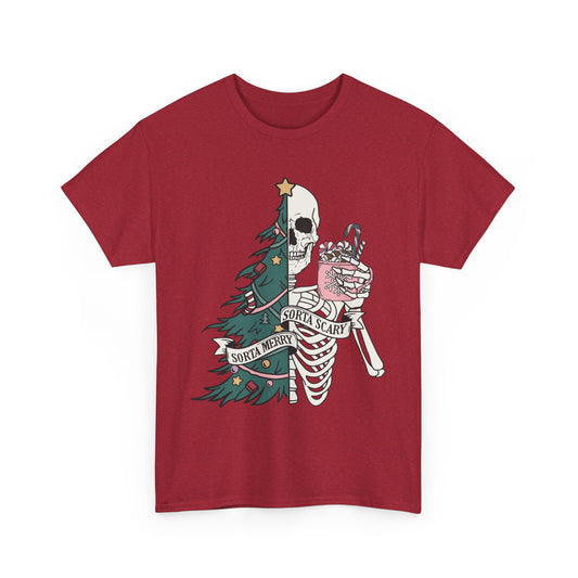 Sorta Merry Sorta Scary Unisex Heavy Cotton Tee