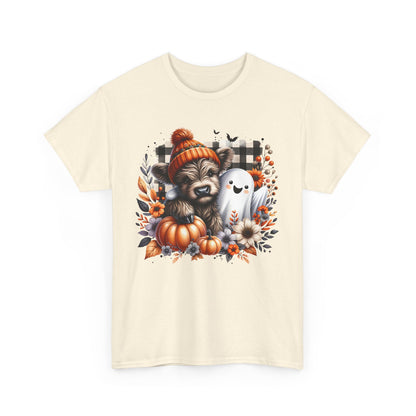 Fall Baby Cow Halloween Unisex Heavy Cotton Tee