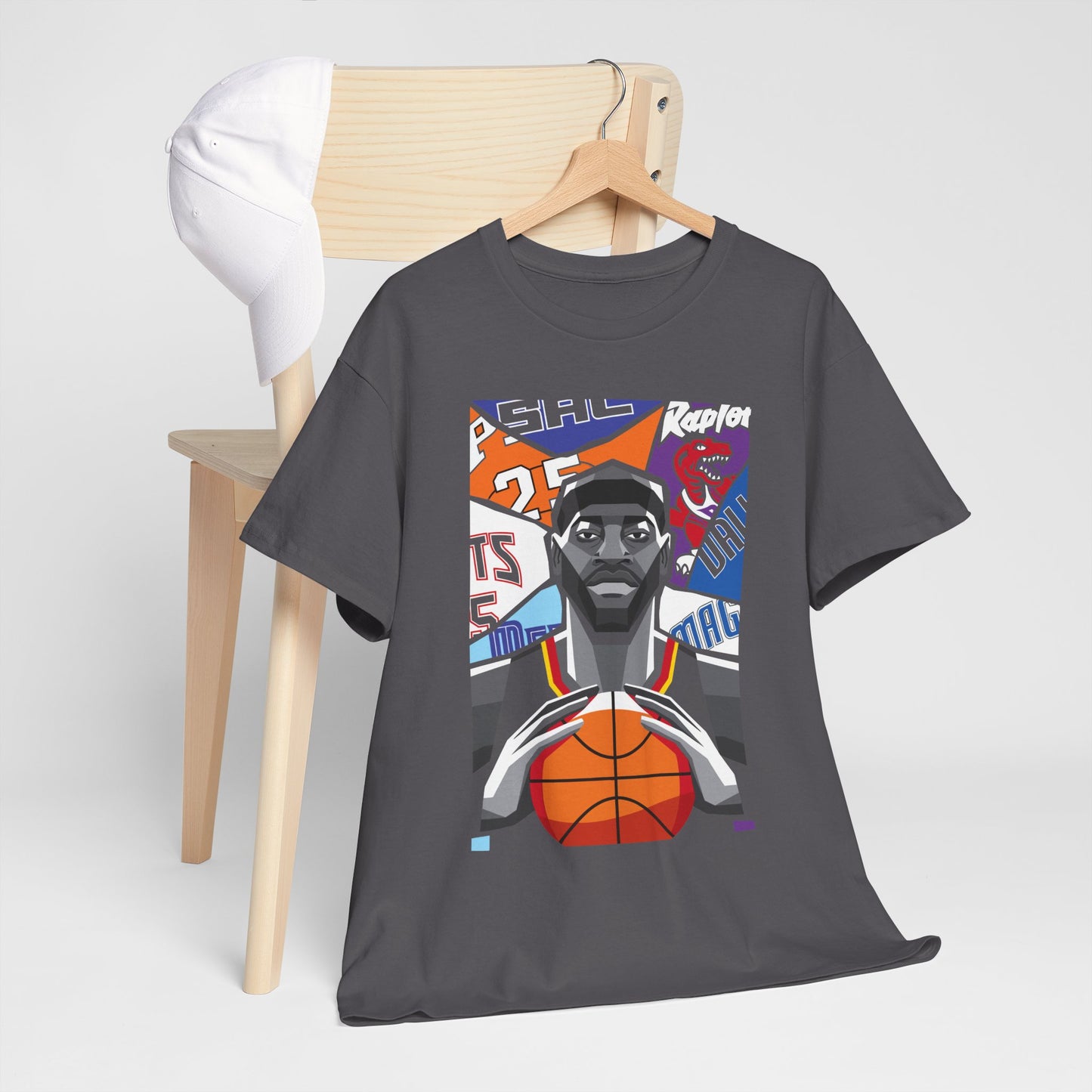 Vince Carter Tribute Basketball Graphic Tee, Unisex Heavy Cotton T-Shirt, Sports Fan Apparel, Gift for Athletes, Casual Streetwear, Anime Basketball Art