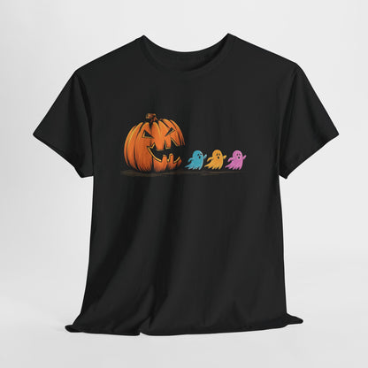 Pumpkin Pacman Halloween Pumpkin Ghost Tee, Spooky T-Shirt, Unisex Halloween Shirt, Fall Festival Apparel, Costume Party Top
