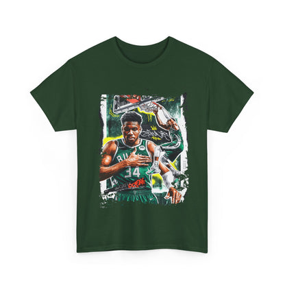 Giannis Unisex Heavy Cotton Tee Featuring a Vintage Athletic Design, Sports Fan Shirt, Casual Wear, Gift for Him, Basketball Merchandise