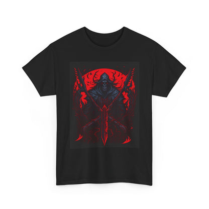 Dark Fantasy Demon Warrior Graphic T-Shirt