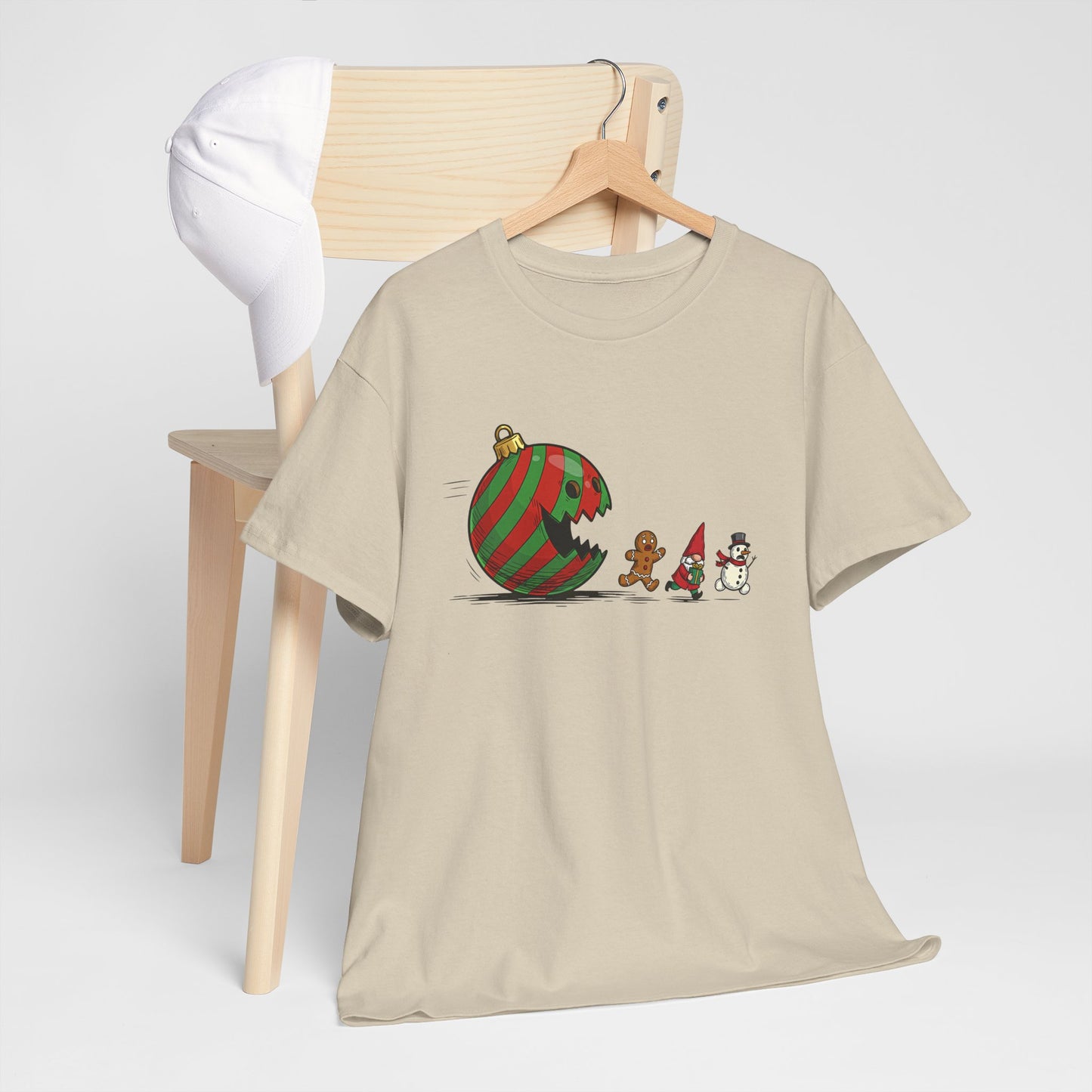 Christmas Pacman Cookie Crew T-Shirt