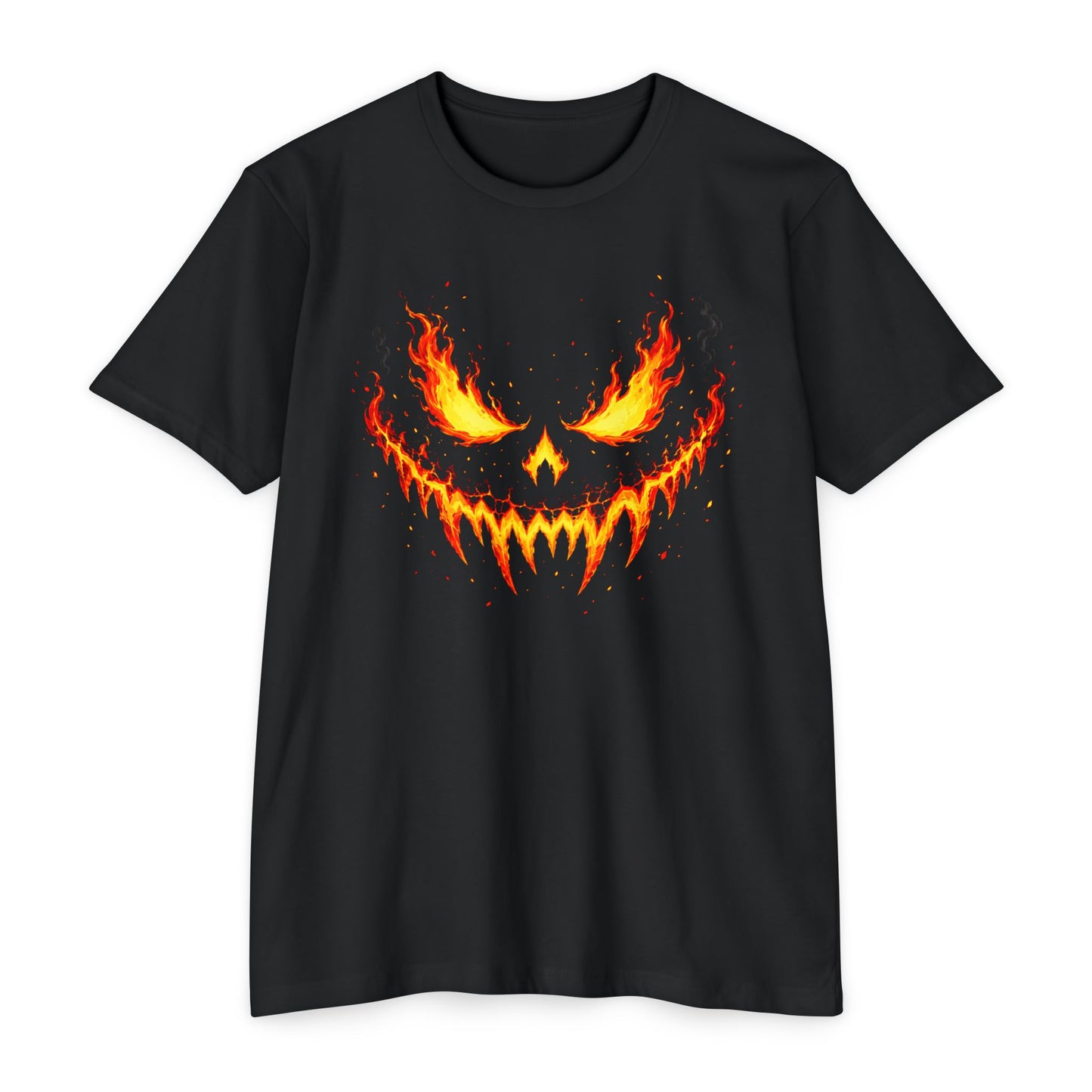 Flaming Jack-O'-Lantern Face T-Shirt