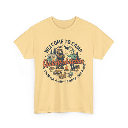 Welcome To Camp Vintage Camping Tee, Welcome to Camp Shirt, Happy Camper Gift, Outdoor Adventure Apparel, Unisex Heavy Cotton T-Shirt