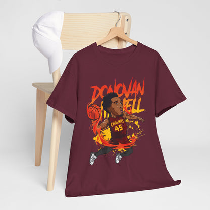 Donovan Mitchell Unisex Heavy Cotton Tee, Basketball Shirt, Sports Fan Apparel, Gift for Him, Athletic Wear, Game Day Outfit