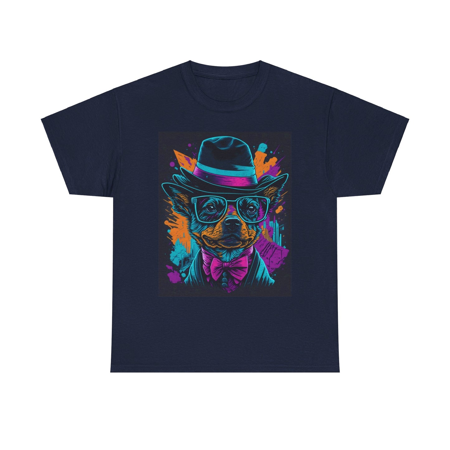 Out in the town Deco Dog Unisex Heavy Cotton Tee