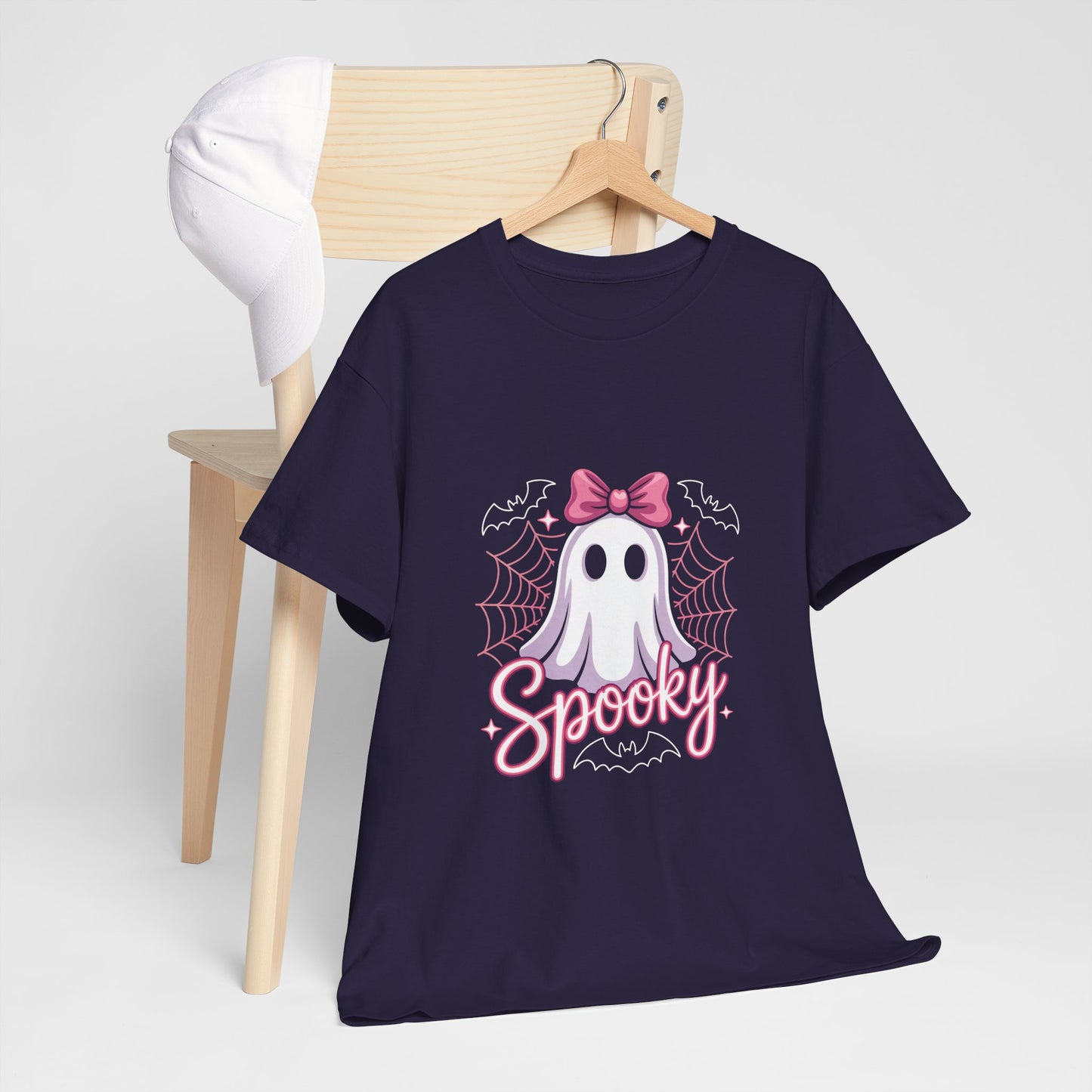 Spooky Ghost Tee, Halloween Shirt, Cute Ghost T-Shirt, Fall Apparel, Casual Wear, Unisex Graphic Tee