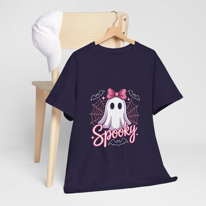 Spooky Ghost Tee, Halloween Shirt, Cute Ghost T-Shirt, Fall Apparel, Casual Wear, Unisex Graphic Tee