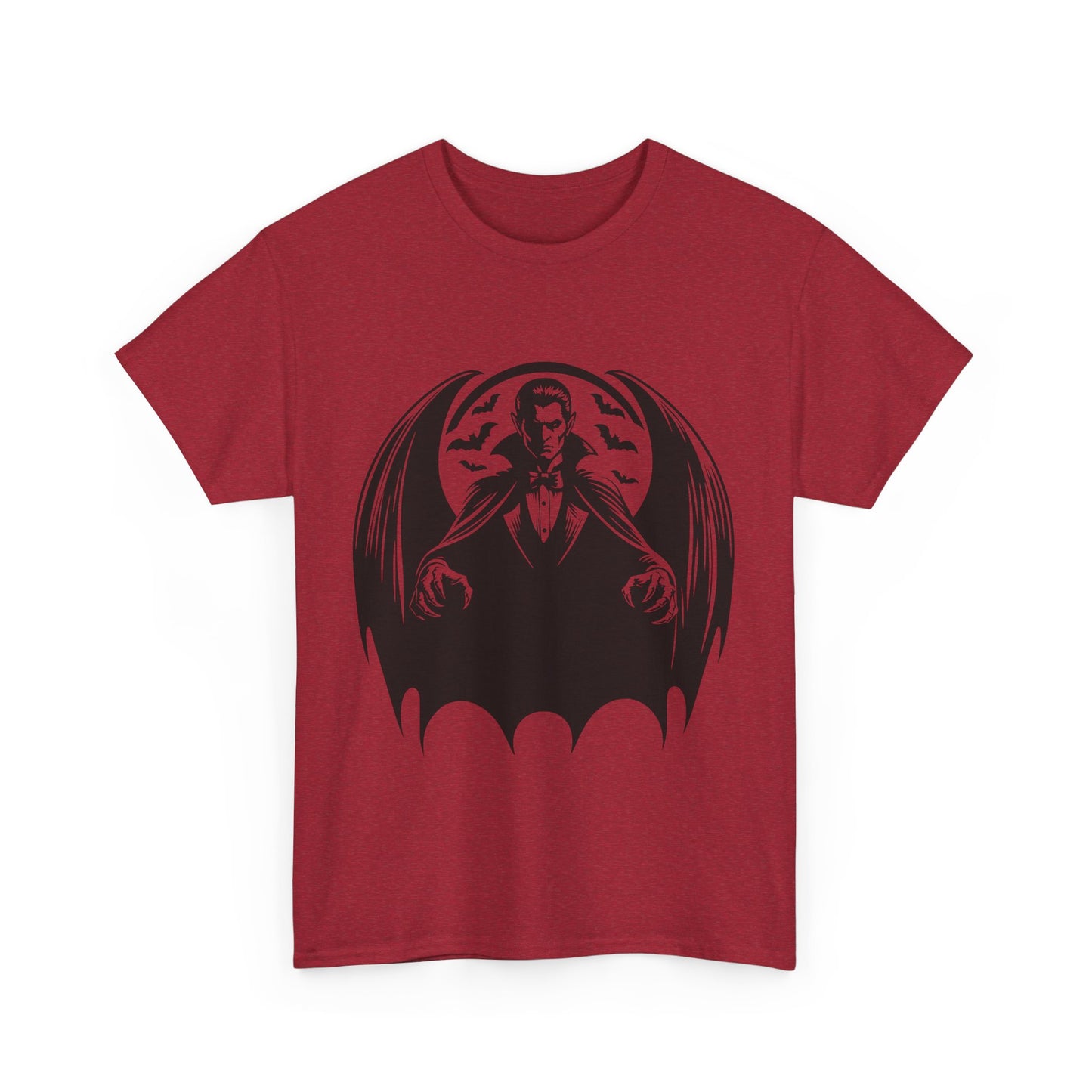 Vampire Bats Moon Unisex Heavy Cotton Tee