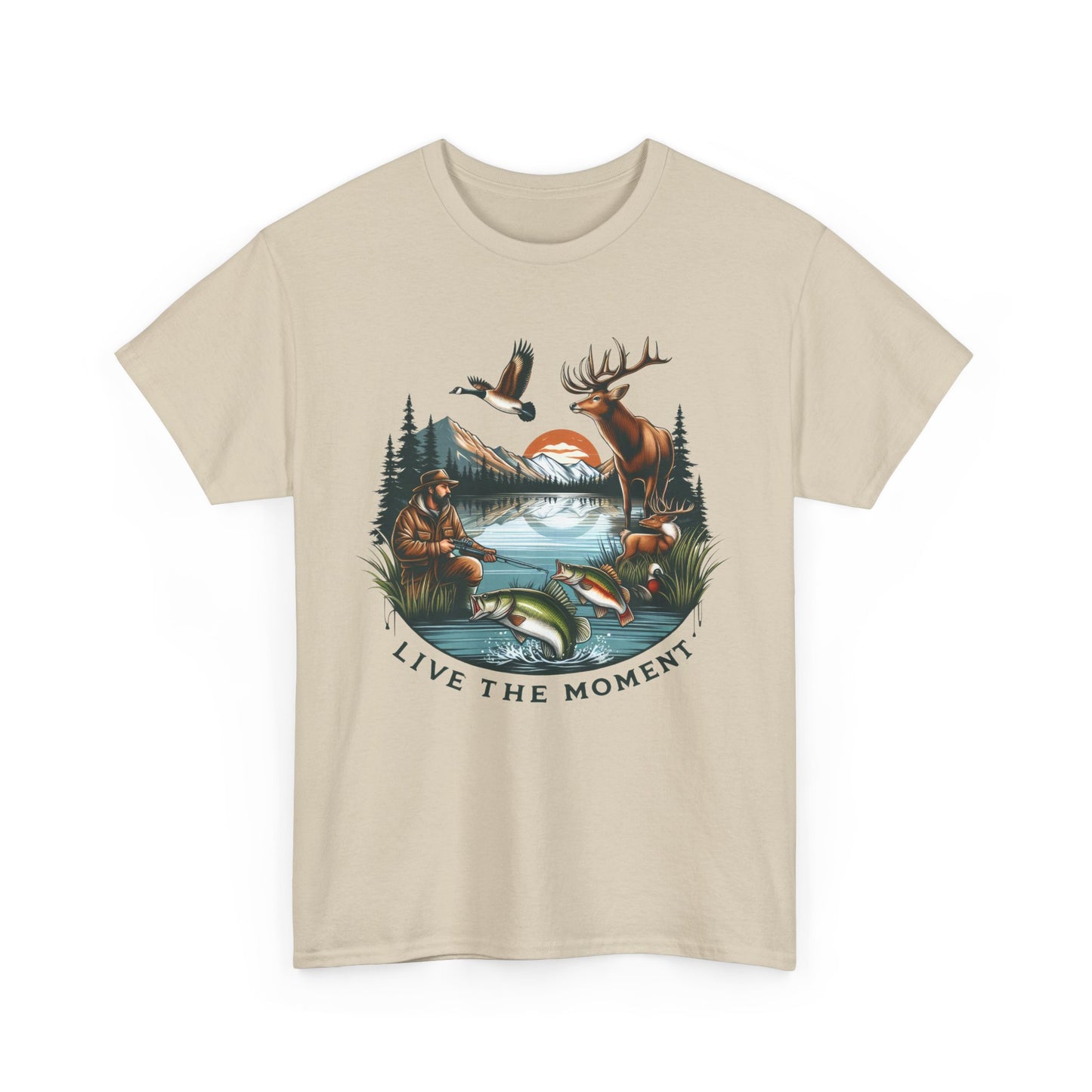 Live the Moment Unisex Heavy Cotton Tee - Outdoor Adventure Shirt