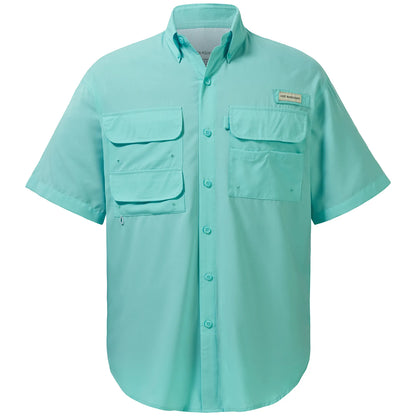 Bassdash UPF 50 Men’s Fishing Dress Shirt Button Down Woven Short Sleeve Outdoor