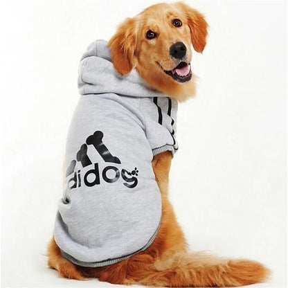 Adidog Dog Clothing Coat Jacket Hoodie Sweater Clothes For Dogs Cotton Clothing For Dogs Sports Style Pet Dog Clothes