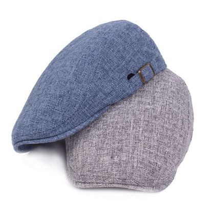 Women Men Linen Cotton Berets Hat Outdoor Travel Hats Adjustable Cabbie Caps HATCS0340