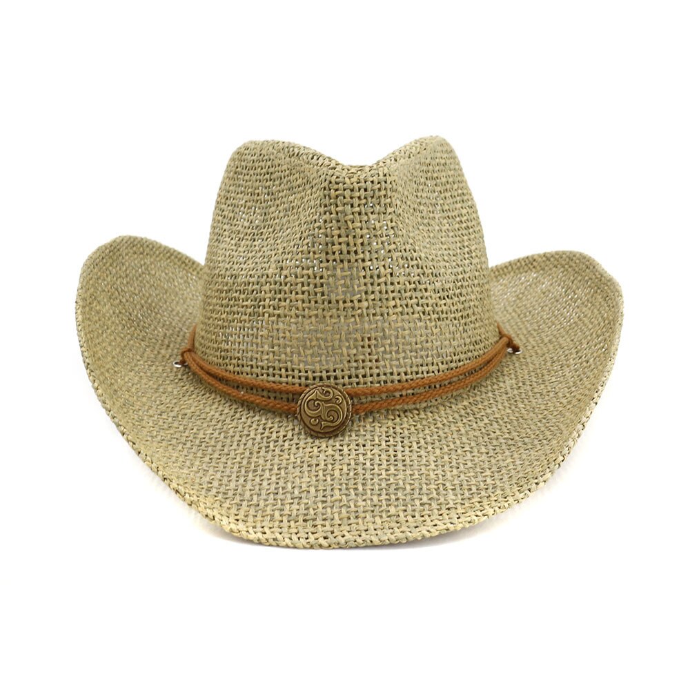 Sun hat for men and women's summer hats personalized western cowboy straw hat beach hat HA18